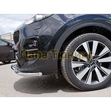 Защита передняя двойная 42-d42 РусСталь для Kia Sportage 2016-2021