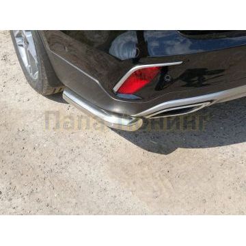 Защита задняя уголки 60 мм ТСС для Hyundai Santa Fe Grand 2016-