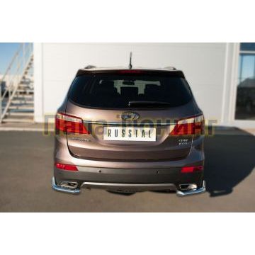 Защита задняя уголки d57 РусСталь для Hyundai Santa Fe Grand 2014-2016
