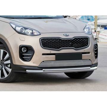 Защита передняя двойная 57-42 мм Rival для Kia Sportage 2016-2021