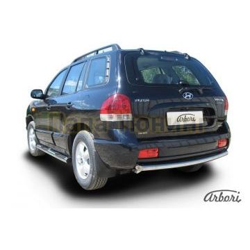 Защита заднего бампера 57 мм Slitkoff для Hyundai Santa Fe Classic 2000-2012 Защита заднего бампера 57 мм Slitkoff для Hyundai Santa Fe Classic 2000-2012