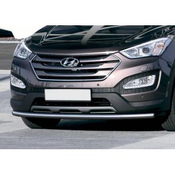 Защита переднего бампера 57 мм Rival для Hyundai Santa Fe 2012-2015