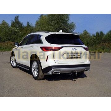 Защита задняя уголки 42 мм для Infiniti QX50 2018-