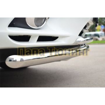 Защита передняя двойная d57-d42 дуга РусСталь для Infiniti QX60/JX35 2012-2016