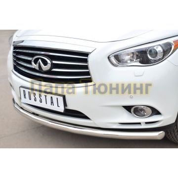 Защита переднего бампера d57 РусСталь для Infiniti QX60/JX35 2012-2016