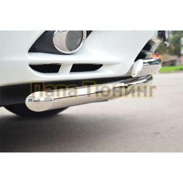 Защита передняя двойная 63-75х42 мм секции-дуга РусСталь для Infiniti QX60/JX35 2012-2016