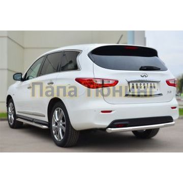 Защита заднего бампера d57 дуга РусСталь для Infiniti QX60/JX35 2012-2016