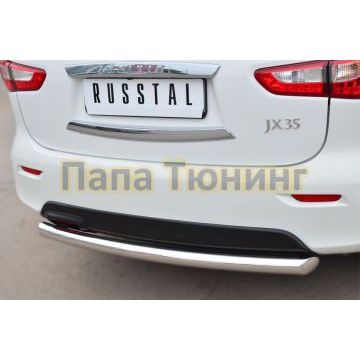 Защита заднего бампера d57 дуга РусСталь для Infiniti QX60/JX35 2012-2016