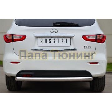 Защита заднего бампера d57 дуга РусСталь для Infiniti QX60/JX35 2012-2016