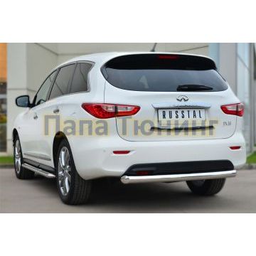 Защита заднего бампера d76 дуга РусСталь для Infiniti QX60/JX35 2012-2016