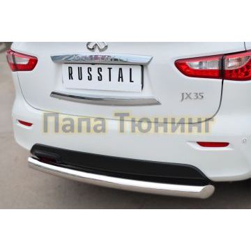 Защита заднего бампера d76 дуга РусСталь для Infiniti QX60/JX35 2012-2016