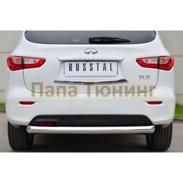 Защита заднего бампера d76 дуга РусСталь для Infiniti QX60/JX35 2012-2016