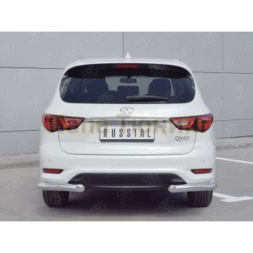 Защита задняя уголки d76 РусСталь для Infiniti QX60 2016-