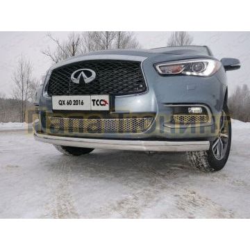 Накладки на ПТФ лист ТСС для Infiniti QX60 2016- Накладки на ПТФ лист ТСС для Infiniti QX60 2016-