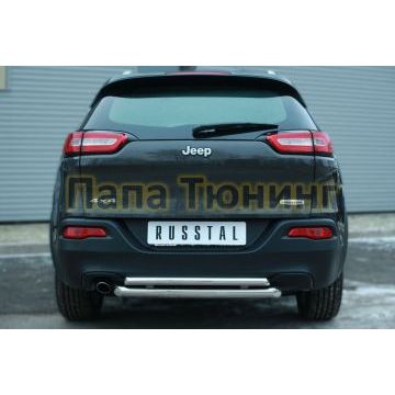 Защита заднего бампера двойная d57-d42 РусСталь для Jeep Cherokee 2014-2018