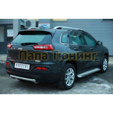 Защита заднего бампера d57 РусСталь для Jeep Cherokee 2014-2018
