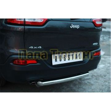Защита заднего бампера d57 РусСталь для Jeep Cherokee 2014-2018