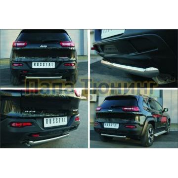 Защита заднего бампера d57 РусСталь для Jeep Cherokee Trailhawk 2014-