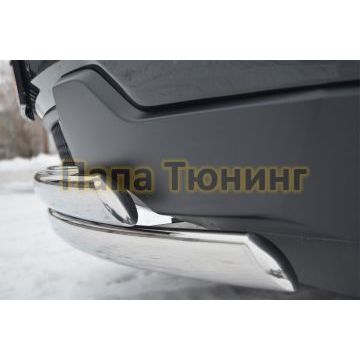 Защита передняя овальная двойная 75х42х2 мм РусСталь для Jeep Grand Cherokee 2010-2013