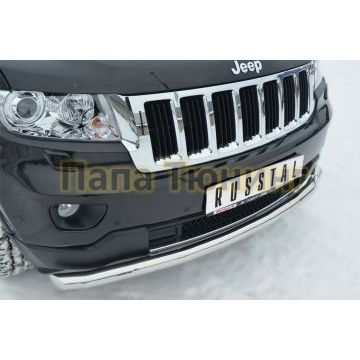 Защита переднего бампера d57 РусСталь для Jeep Grand Cherokee 2010-2013
