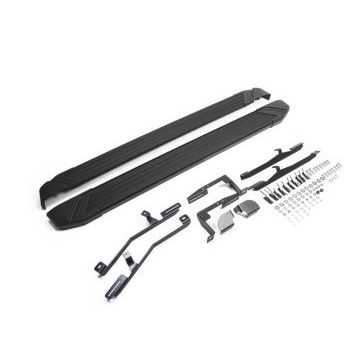 Пороги алюминиевые Rival Black Start для Kia Sorento 2012-2020