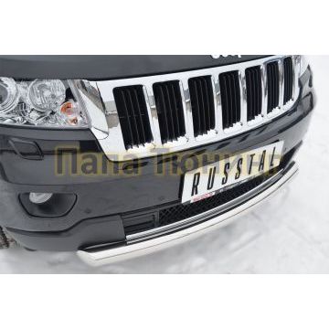 Защита переднего бампера d76 дуга РусСталь для Jeep Grand Cherokee 2010-2013
