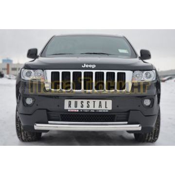Защита переднего бампера d76 дуга РусСталь для Jeep Grand Cherokee 2010-2013