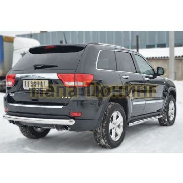 Защита заднего бампера d76 дуга РусСталь для Jeep Grand Cherokee 2010-2013