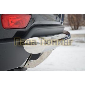 Защита заднего бампера d76 дуга РусСталь для Jeep Grand Cherokee 2010-2013
