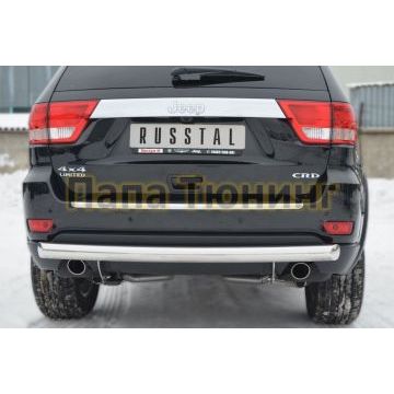 Защита заднего бампера d76 дуга РусСталь для Jeep Grand Cherokee 2010-2013