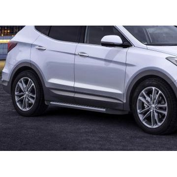 Пороги алюминиевые Rival BMW-Style для Hyundai Santa Fe/Santa Fe Premium 2012-2018