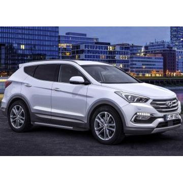 Пороги алюминиевые Rival BMW-Style для Hyundai Santa Fe/Santa Fe Premium 2012-2018