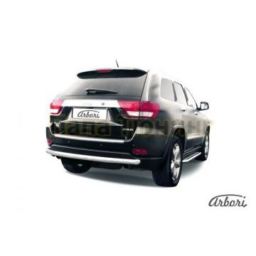 Защита заднего бампера длинная 57 мм Slitkoff для Jeep Grand Cherokee 2010-2013
