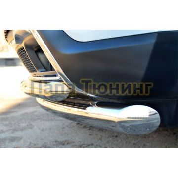 Защита передняя двойная d76-d57  РусСталь для Jeep Grand Cherokee 2013-