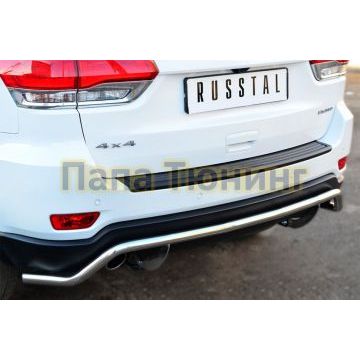 Защита заднего бампера d42 волна РусСталь для Jeep Grand Cherokee 2013-
