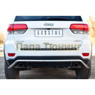 Защита заднего бампера d42 волна РусСталь для Jeep Grand Cherokee 2013-