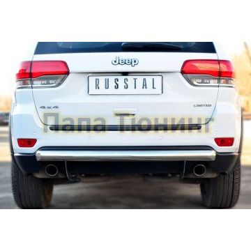 Защита заднего бампера d76 дуга РусСталь для Jeep Grand Cherokee 2013-