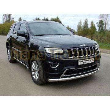 Защита переднего бампера 76 мм ТСС для Jeep Grand Cherokee 2013-
