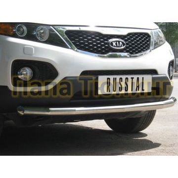 Защита переднего бампера d57 РусСталь для Kia Sorento 2009-2012