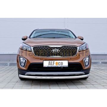 Защита переднего бампера 60 мм ALFeco для Kia Sorento Prime 2015-2017
