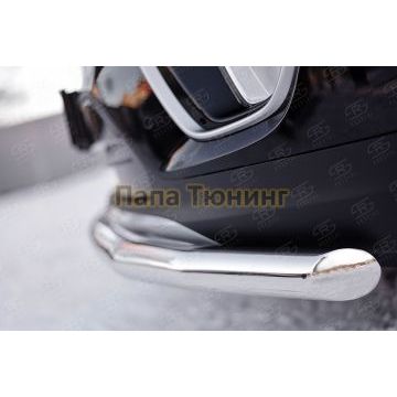 Защита переднего бампера d57 РусСталь для Kia Sorento Prime 2015-2017