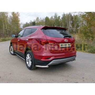 Защита задняя уголки 60 мм ТСС для Hyundai Santa Fe 2015-2018 Защита задняя уголки 60 мм ТСС для Hyundai Santa Fe 2015-2018