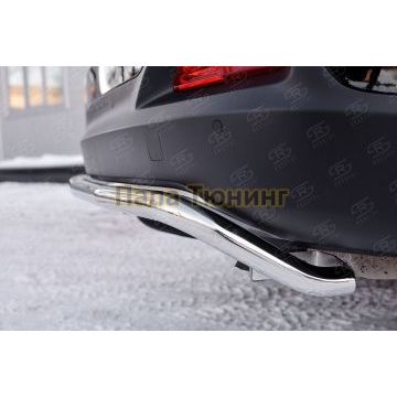 Защита заднего бампера волна под машину d42 РусСталь для Kia Sorento Prime 2015-2017