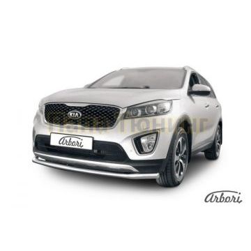 Защита переднего бампера 57 мм Slitkoff для Kia Sorento Prime 2015-2017
