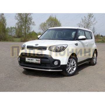 Защита переднего бампера 42 мм ТСС для Kia Soul 2016-2019 Защита переднего бампера 42 мм ТСС для Kia Soul 2016-2019