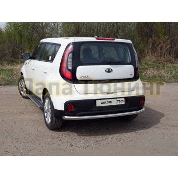 Защита заднего бампера 60 мм ТСС для Kia Soul 2016-2019 Защита заднего бампера 60 мм ТСС для Kia Soul 2016-2019