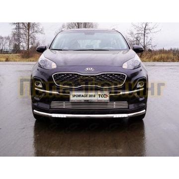 Защита переднего бампера с ДХО 60 мм для Kia Sportage 2018-2021 Защита переднего бампера с ДХО 60 мм для Kia Sportage 2018-2021