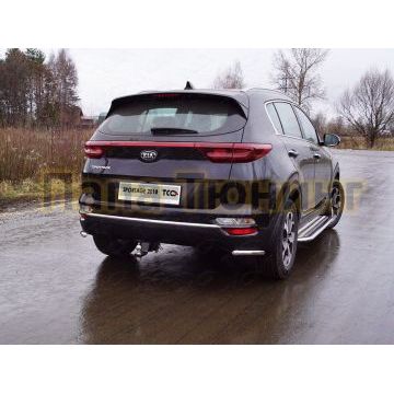 Защита задняя уголки 42 мм для Kia Sportage 2018-2021 Защита задняя уголки 42 мм для Kia Sportage 2018-2021