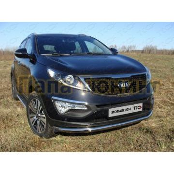 Защита переднего бампера 60 мм ТСС для Kia Sportage 2014-2015 Защита переднего бампера 60 мм ТСС для Kia Sportage 2014-2015