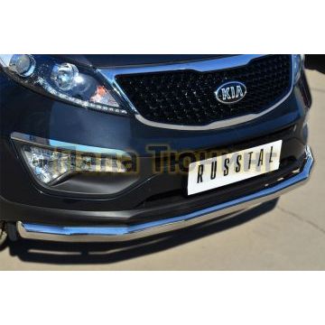Защита переднего бампера d57 РусСталь для Kia Sportage 2010-2015